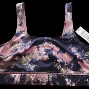 Jenni Women's Tie-Dye Sports Bra in Pink and Blue